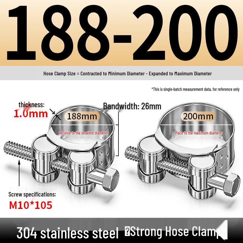 Aokewen Stainless Steel Heavy-Duty Hose Clamp