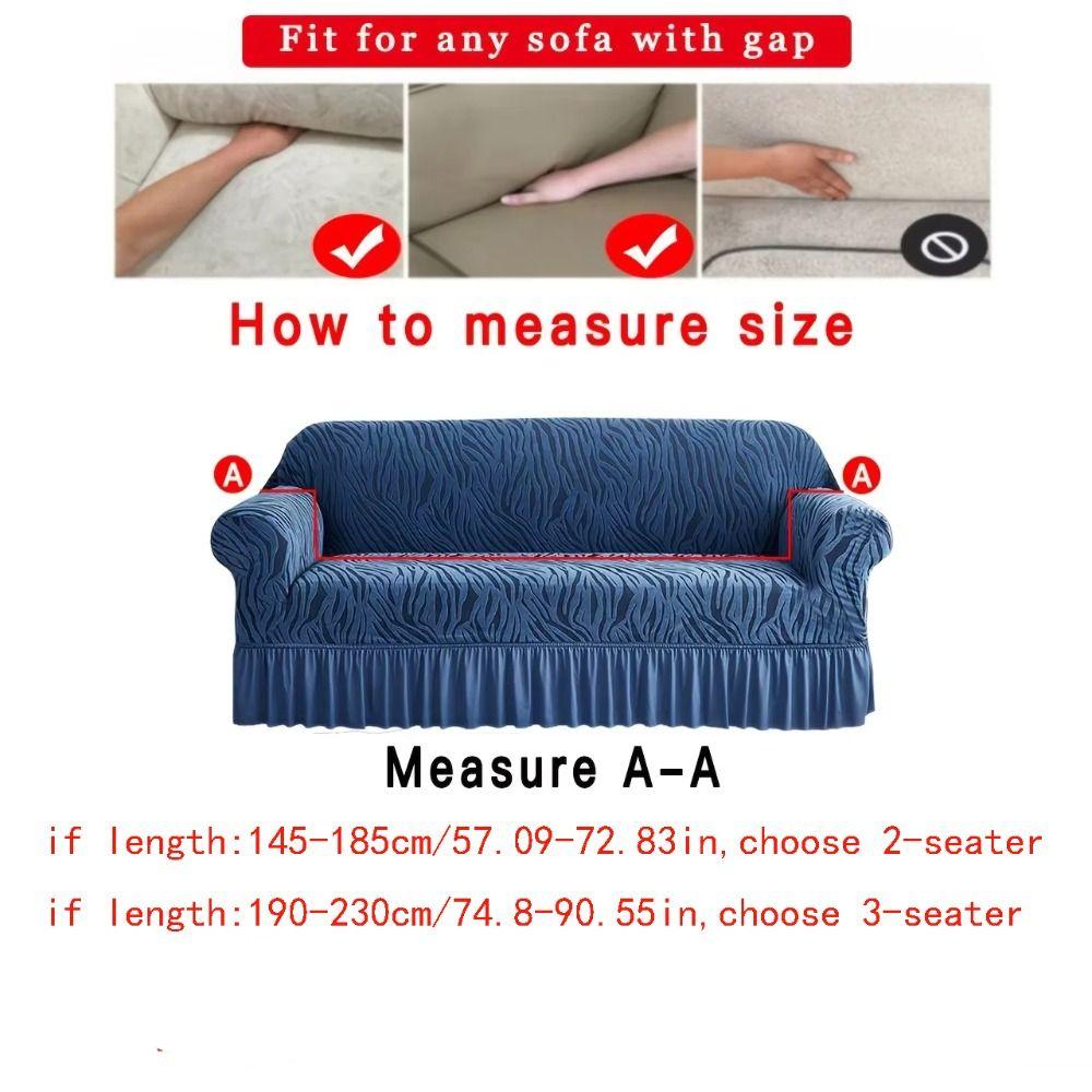Stretch Fabric Full Cover Sofa Cover Sea Wave Pattern Dustproof Sofa Cover  Home Decoration