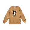 MLB Cartoon Dog Fleece Printed Logo Sports Long Sleeve Crewneck Sweatshirt Unisex Sweatshirt Camel 31MTC8961-50B