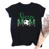 Girls Tshirt Casual Round Neck Summer Clothing Soccer Print Women's Tee Shirt Short Sleeve Fashion Tops Tees Aesthetic Clothes