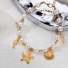 Bohemia Elegant Imitation Pearls Anklet for Women Starfish Seahorse Shell Conch Pendant Bracelet On Leg Beach Barefoot Jewelry