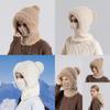 Womens Knit Hat With Neck Warmer And Windproof Fleece For Winter Outdoor Activities