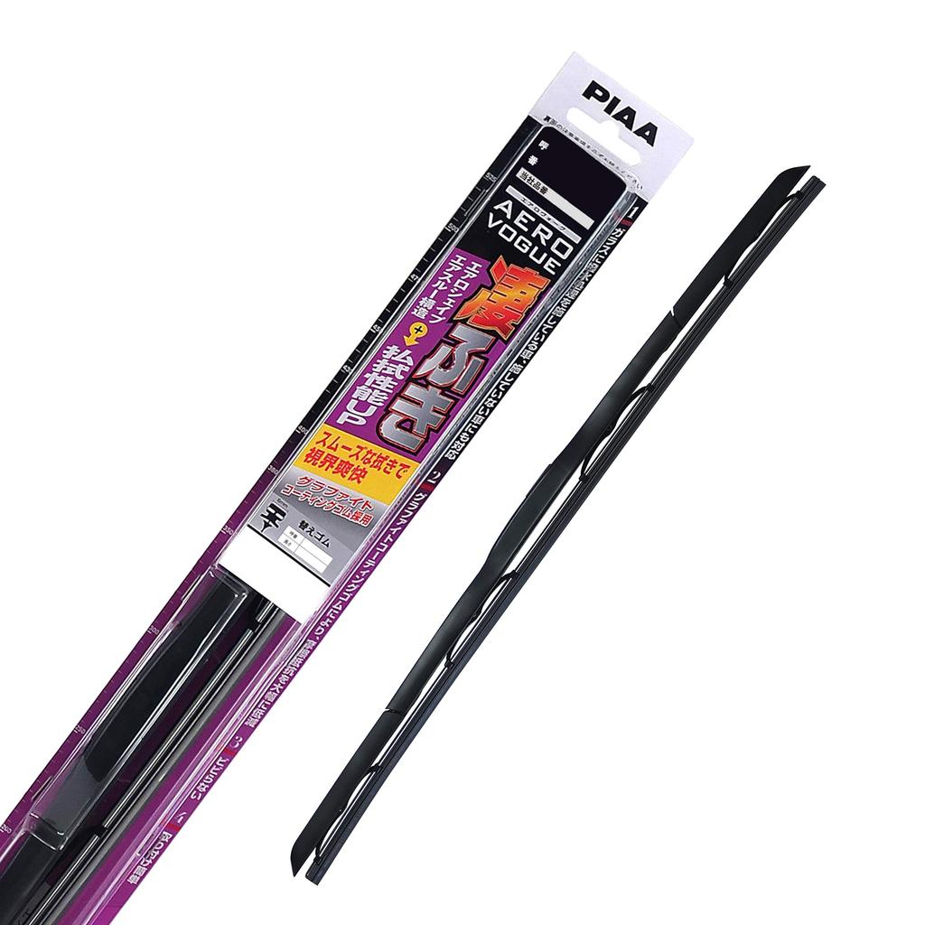 PIAA Wiper Blade 650mm for Aero Vogue, Graphite, Graphite Coated Rubber, 1 Blade, Part Number 82, WAVG65