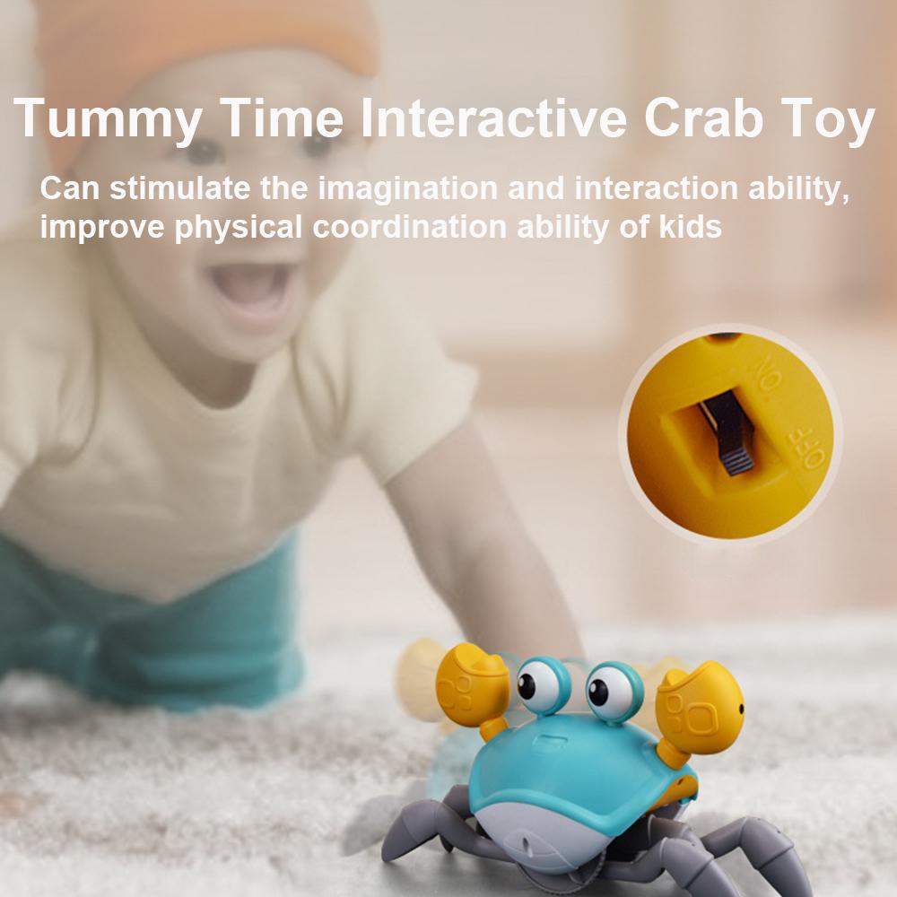 Crawling Crab Toy Baby Toys with Music & Light Tummy Time Toys Interactive Musical Toy for Toddlers