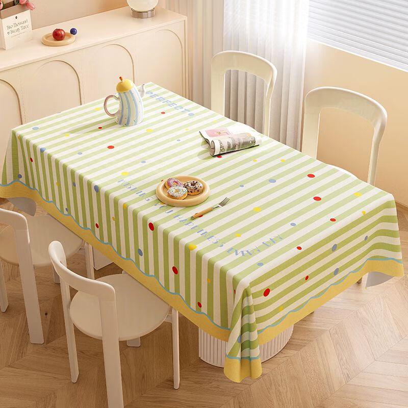 ZISIZ Cream Style Waterproof Tablecloth