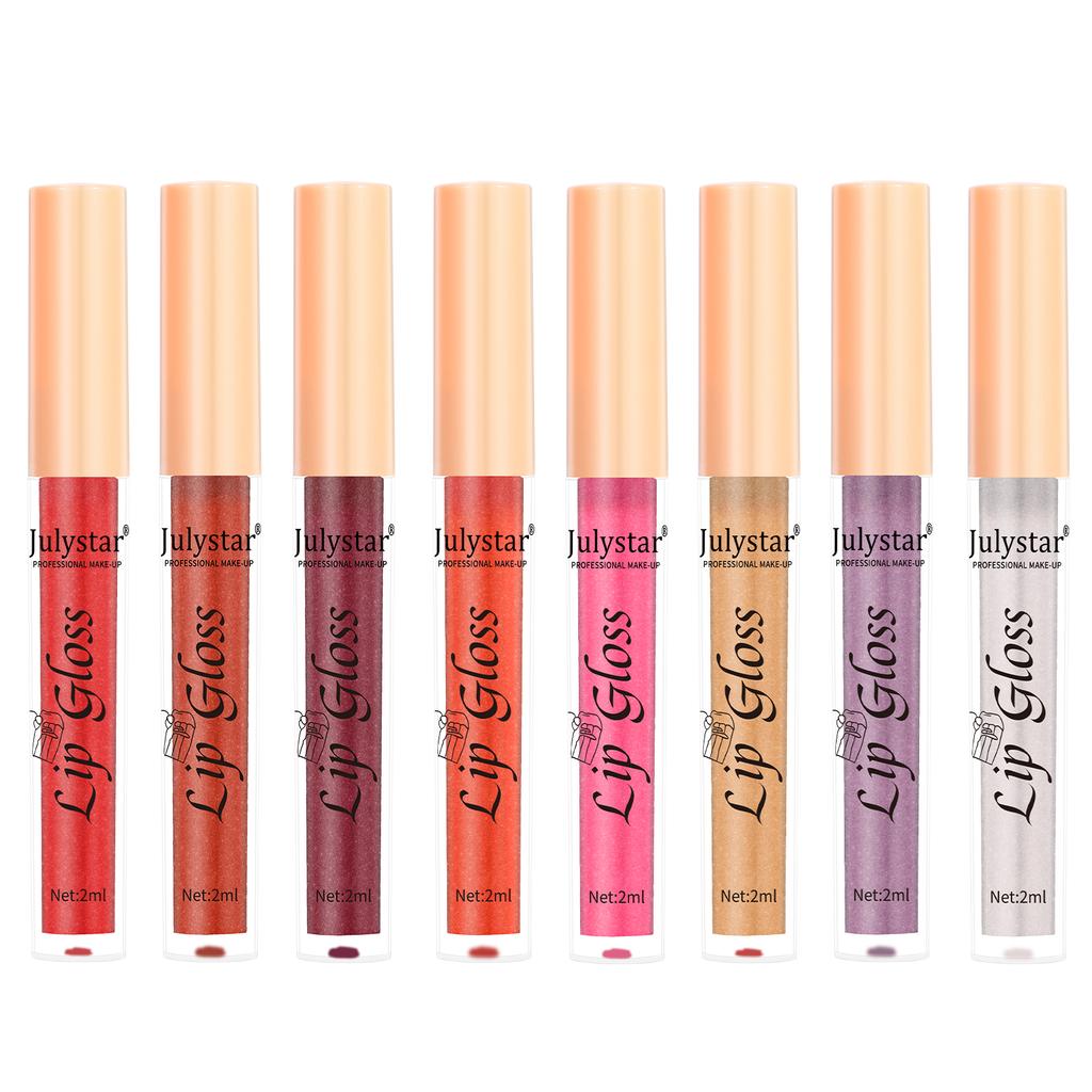Lip Gloss Set – Non-Sticky, Highly Pigmented – Moisturizing, Glossy Finish – Perfect for Hydrated, Shiny Lips – Includes 8 Unique Shades – Waterproof