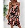 Damenmode Lässiges ärmelloses Trägerkleid für den Strand
