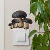 Self Adhesive Switch Plate Stickers Cartoon Little Mushroom Peel and Stick Removable Waterproof