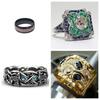 Unisex Ring Alloy Simulation Retro Popular Simple Classic Creative Wedding Party Luxury Men  Enfashion