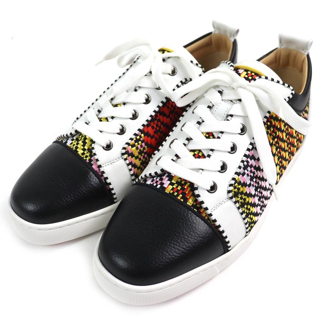 Pristine Christian Louboutin Sneakers RAPHIA BISTROT Raffia Bistro Braid Leather Used