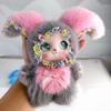 Sweet Fairy Style Lace Rabbit Plush Vinyl Doll Keychain For Backpack Pendant Hanging Ornament Birthday Gift