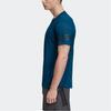 Adidas Mens Training Series Round Neck Breathable Sports Short Sleeve T-Shirt Men Tops Navy-Blue DY9591