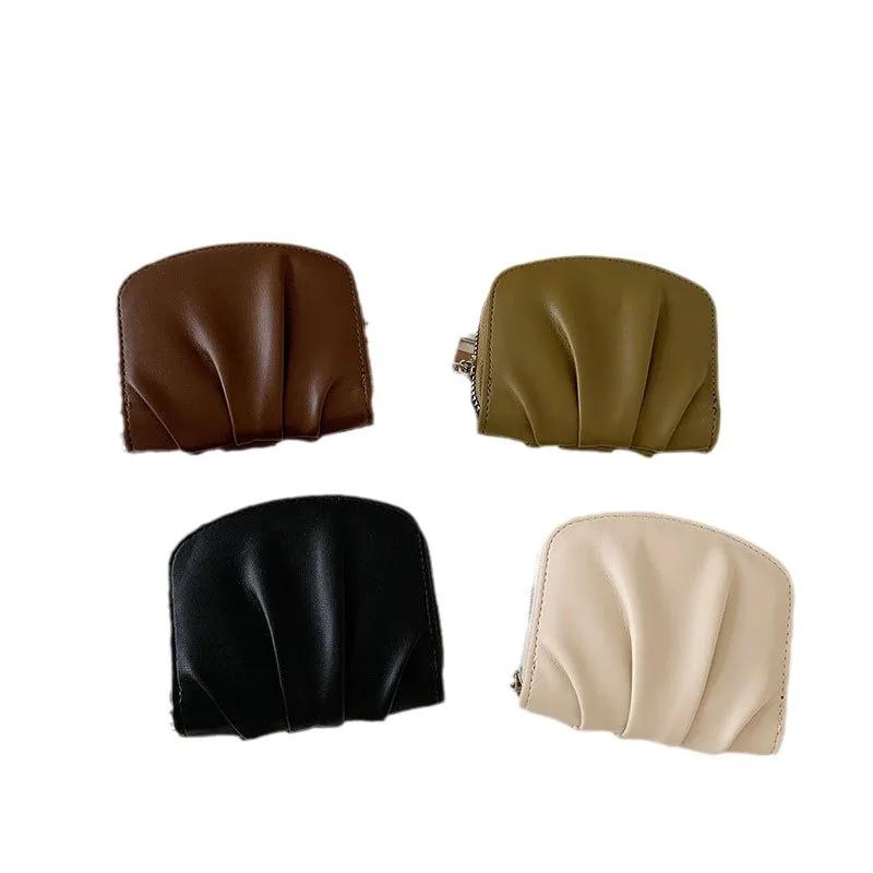 Compact PU Leather Wallet for Women Cute Versatile Short Purse for Girls and Ladies