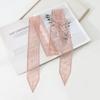 Korean Version Lace Scarf Embroidered Flower Sunscreen Shawl Ins Women Narrow Long Scarf  Summer