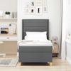 Box Spring Bed with Mattress Dark Gray 80 x 200 cm Fabric