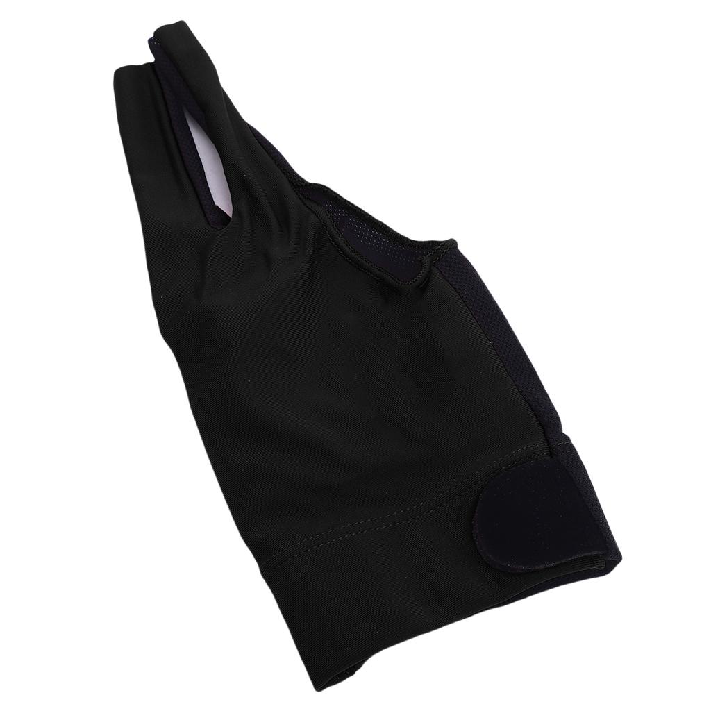 3 Finger Billiard Pool Glove Professional Breathable Anti Slip Right Hand Cue Sport Glove for Men Women Black