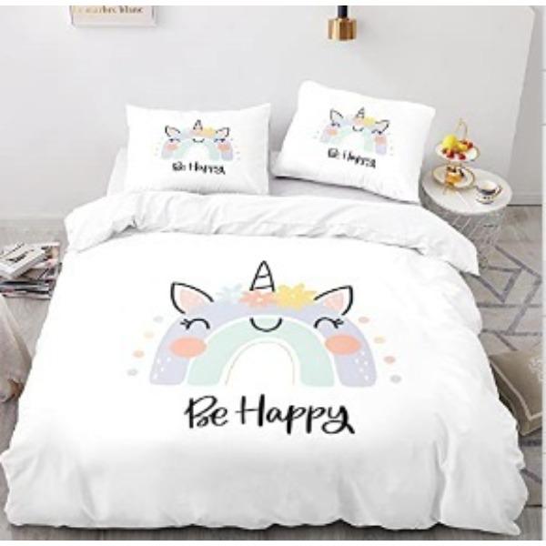Bettwäsche-Set, Einhorn-Serie Größe Dreiteiliger Bettbezug