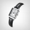 Pogseubagenwachi Square Classic Leather Watch Silver