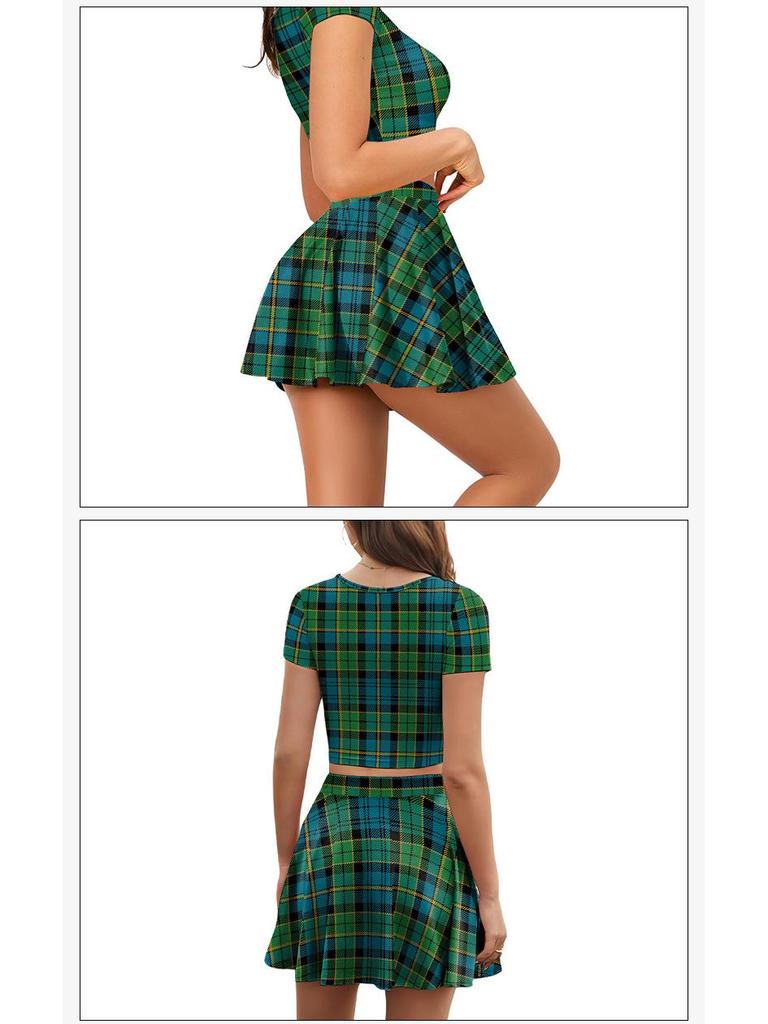 Plaid Short Skirt Suit - Women's St. Patrick's Day Casual European & American Style (2026)