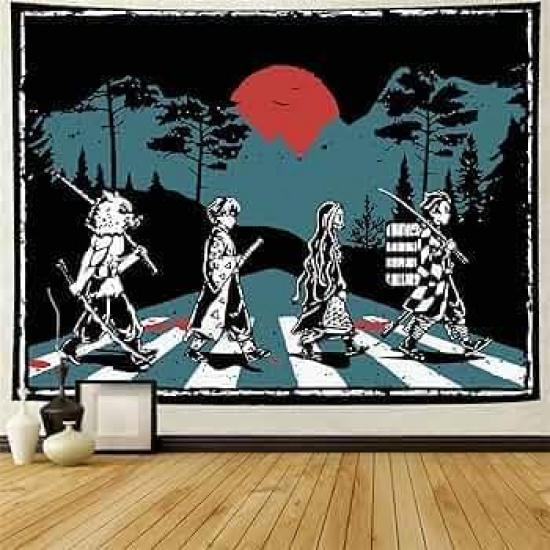 Timimo Anime Poster Tapestry - Decorations - Japanese Backgrounds - Anime Peripherals, Wall Art Decorative Scrolls, Metal Posters, Dorm Bedroom And Demon Slayer44