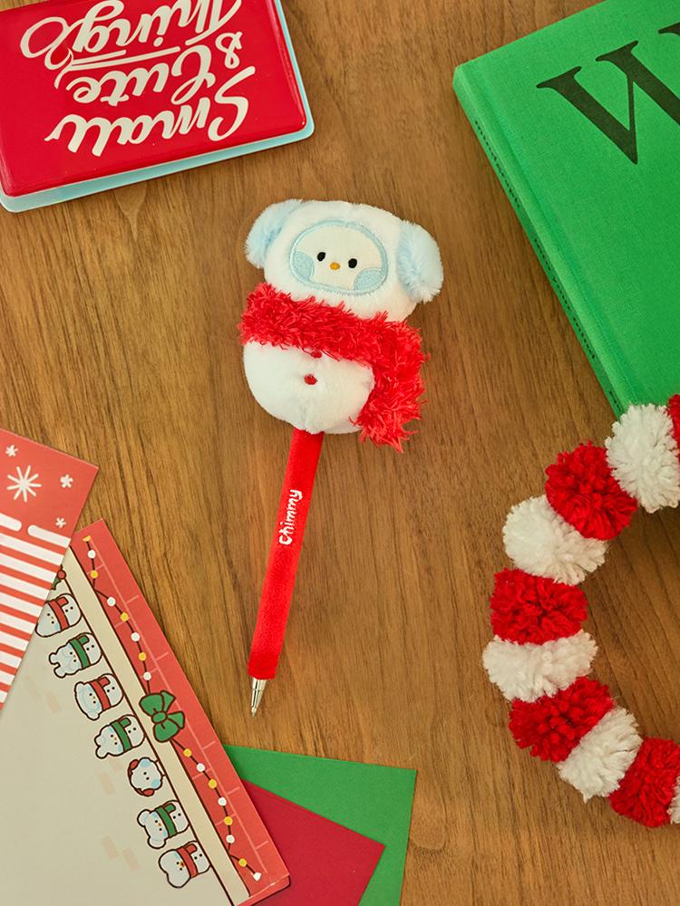 BT21 CHIMMY Minini Petite Holiday Snowman Plush Gel Pen