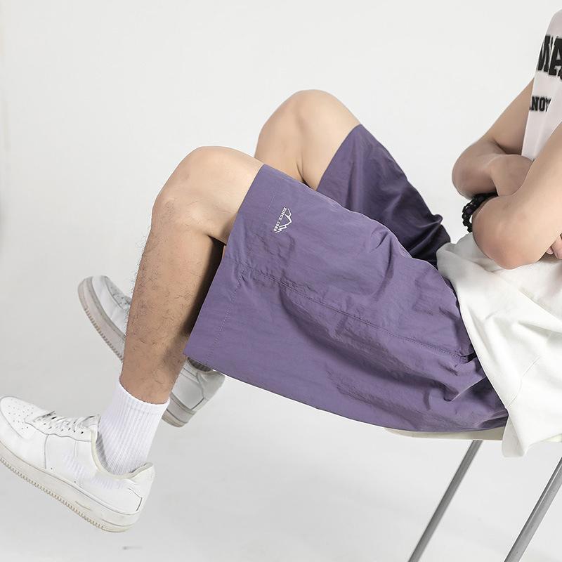 Eisseide Freizeithorts Herren Sommer Tide Locker Gerade Basketball Sport Strand Jugend Bestickte Hose