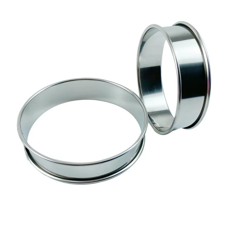 304 Stainless Steel Mousse Ring with Double Rolled Edges Round Biscuit Mould Round Chiffon Cake Mould Cake Tart Release Ring