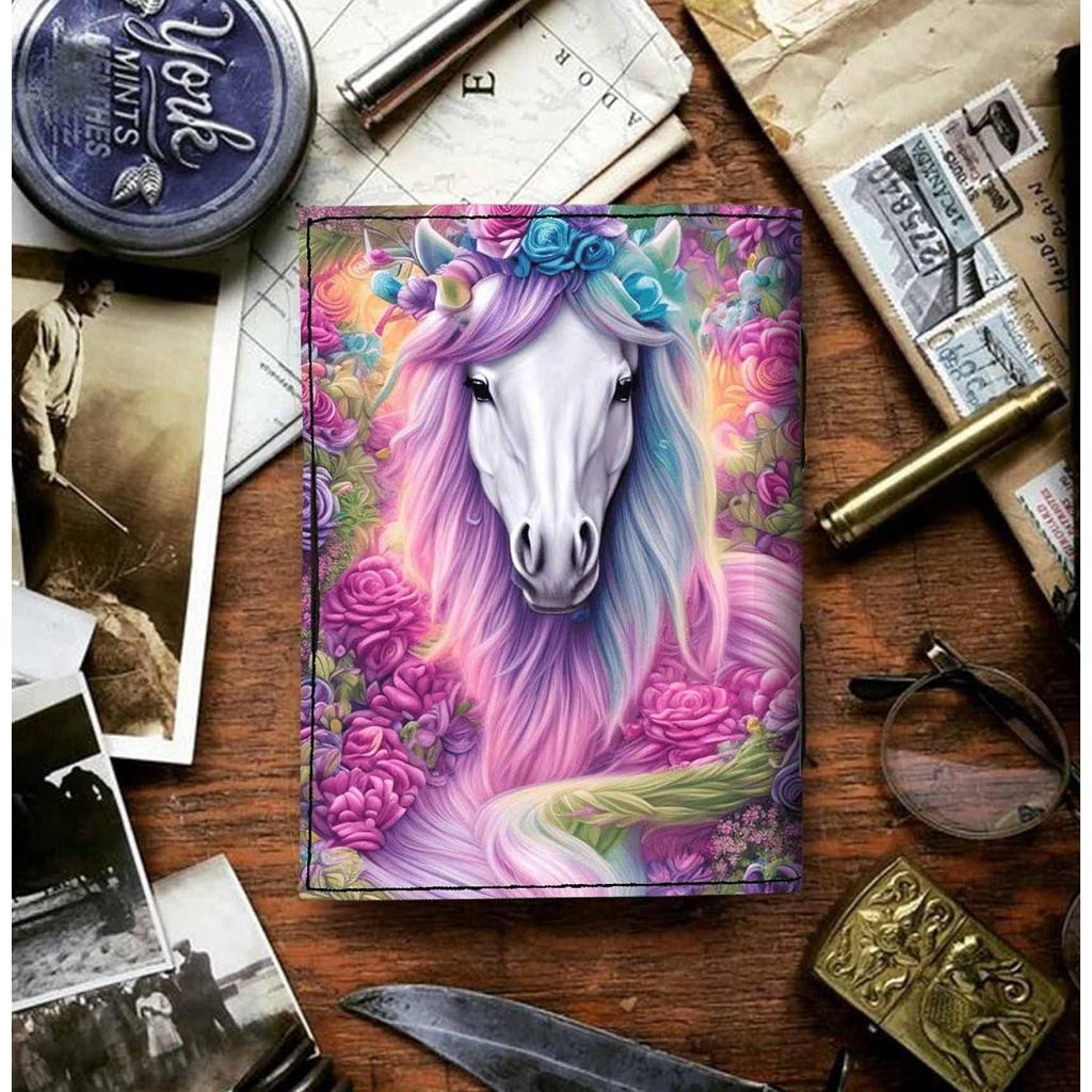Leather Horse Portrait Diary Blank Pages Journal Diary for Personal Use & Office Use (7 X 5 Inch)