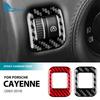Real Soft Carbon Fiber Sticker For Porsche Cayenne 2003 2004 2005 2006 2007 2008 2009 2010 Headlight Button Switch Panel Trim