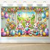 1pc Easter Bunny Happy Banner, Versatile Holiday Party Decoration, Suitable for Families and Gardens