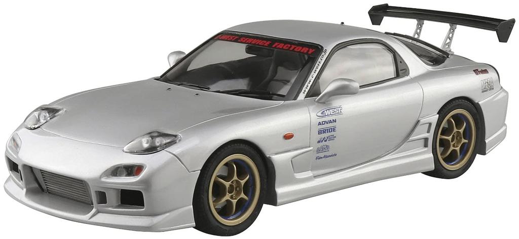 Aoshima Bunka Kyozai The Tuned Car Series Mazda FD3S 1999 Plastic Model 1/24 No.69 C-WEST RX-7