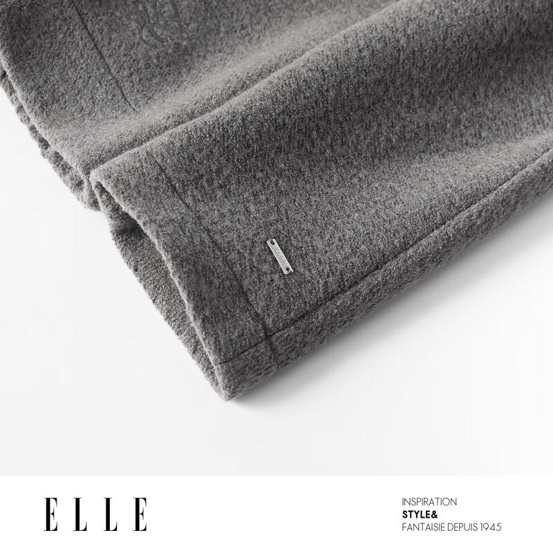 ELLE Women's Wool Blend Quarter-Zip Sweatshirt
