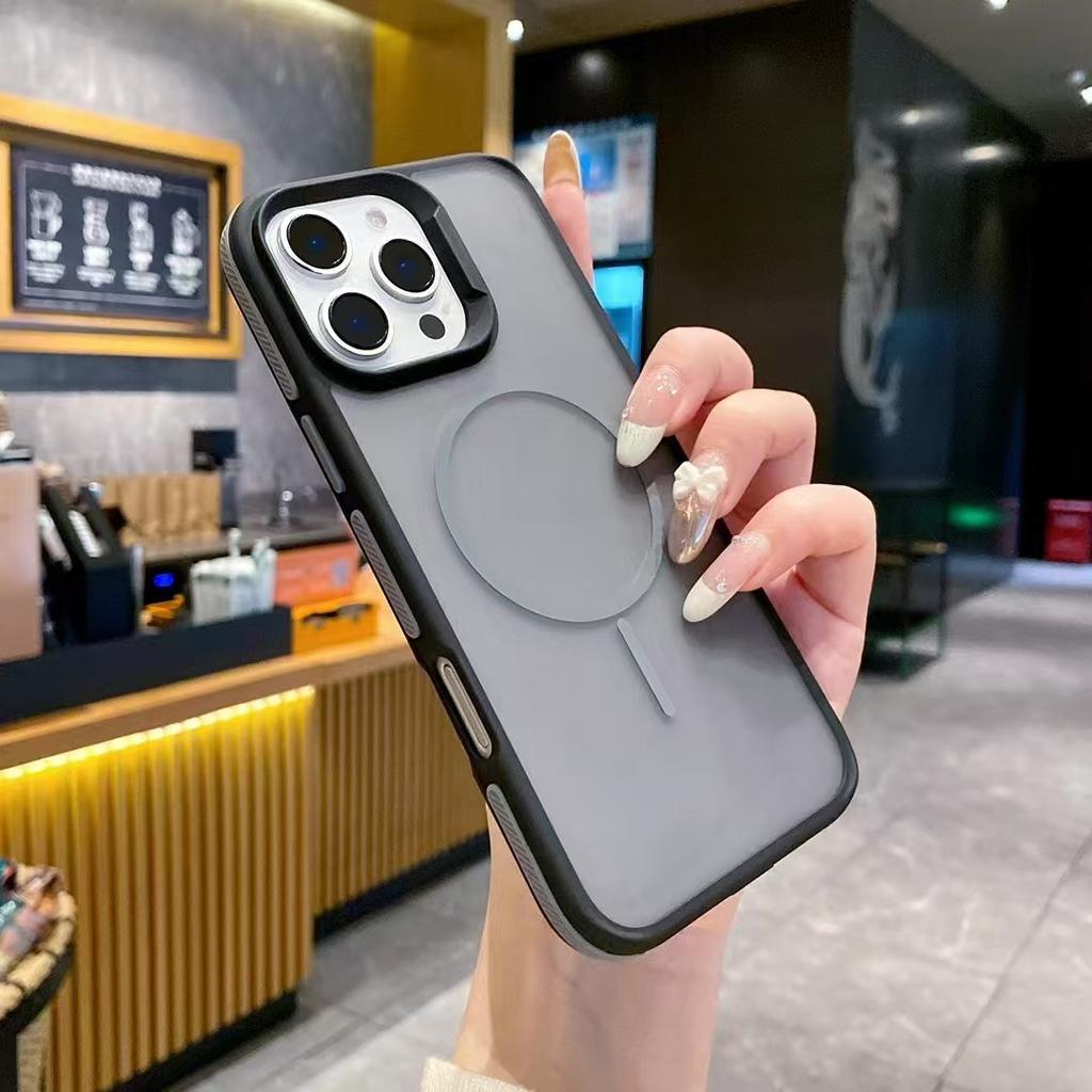 Suitable for Apple 16, Dual-color Skin-feel, Fine-ring Magnetic Case, Ip16/15/14pm Style Armor Full Cover Protective Case