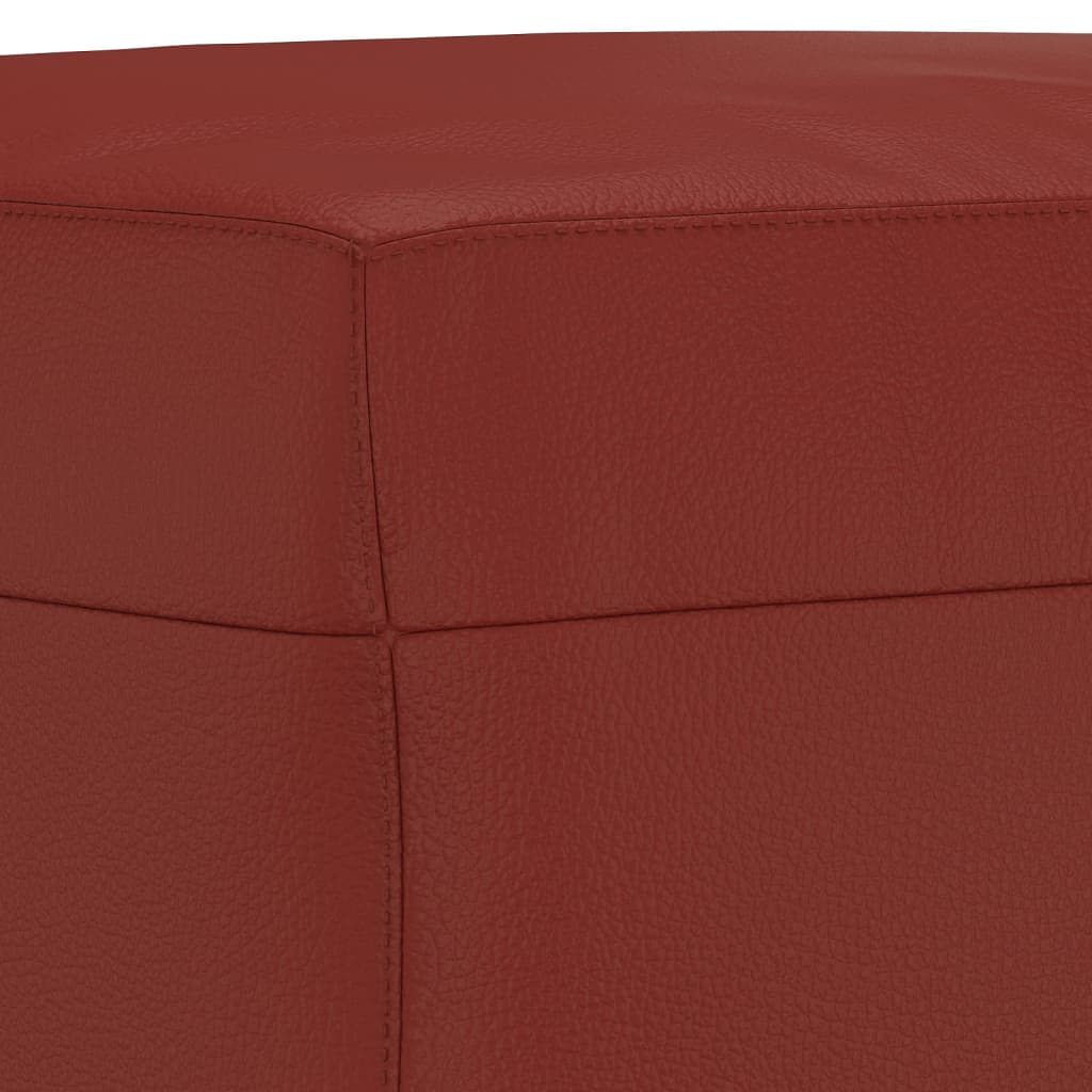 Bench in Wine Red 100 x 35 x 41 cm Faux Leather