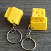 Durable Plastic Toy Cheese Fidget Keychain, Mechanical Keyboard Click, Creative Sound Stress Relief Tactile Clicky Keycap Toy, Portable Gadget