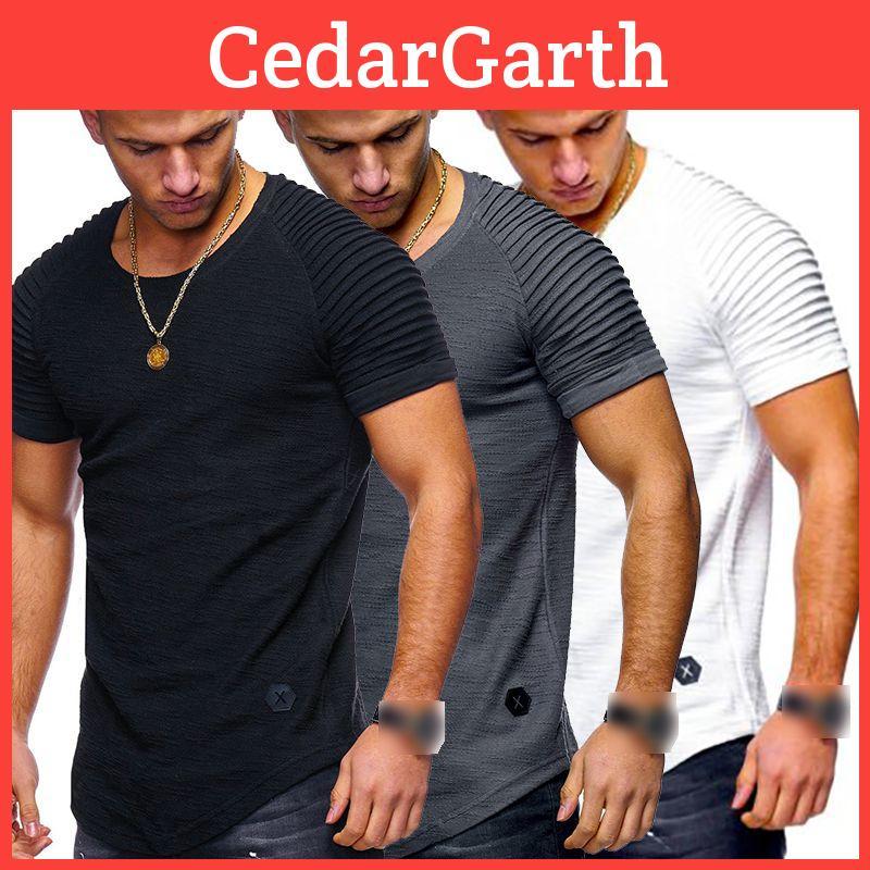 Fashionable Men's Slim Fit Muscle Tee With O-neck And Durable Soft Material