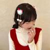 Tassel Children Wig Hairpin Braid Hair Red Bow Hairpin Lovely Chinese New Year Headwear  Children
