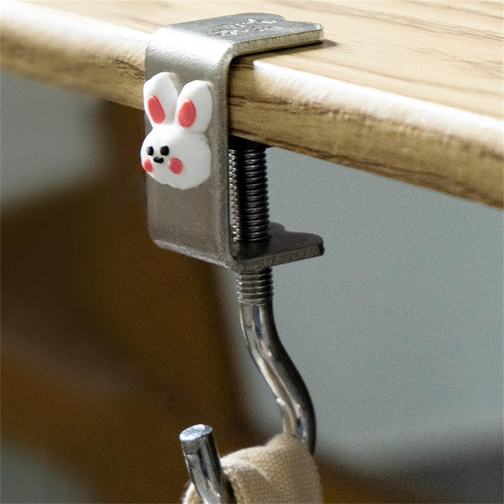 

Регулируемый крючок для края стола, игровая гарнитура, настольная вешалка для хранения рюкзака, подвесной крючок-держатель, органайзер для домашнего офиса без ударов Bunny