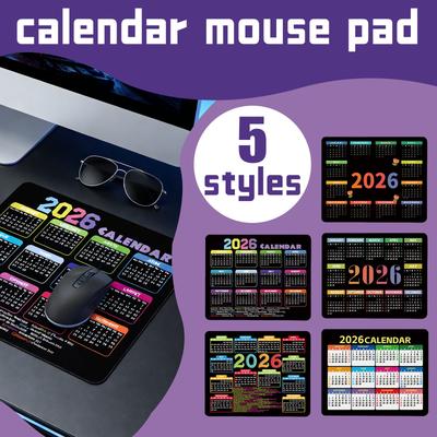 Calendar 2026 Mouse Pad Anti-Alunecare Birou de Birou Covoraș Calendar Colorat Decor Casă Pad Impermeabil pentru Birou Accesoriu Gaming