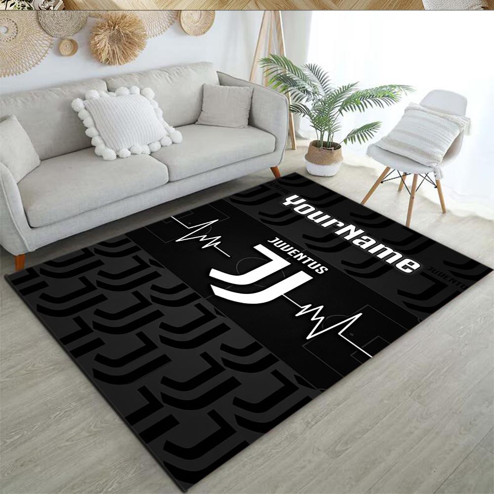 Juventus Personalized Name Floor Mat Perfect for Kitchen Playrooms Study room Dining Room Antislip Carpet Anime Office Decor