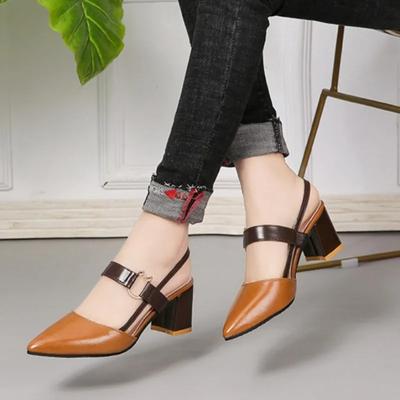 Fashion Womens Shoes Women's Sandals 2025 Summer New Pointy Chunky Sandals Pluis Size Women's Fashion High Heels Women Shoes Sandals