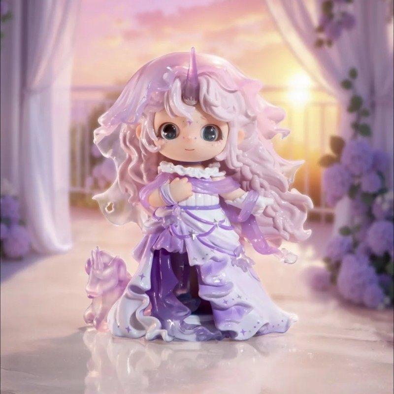Authentic Black Play Buckwheat Glass Light Night Banquet Blind Box Cute Girl Ornament Trendy Play Doll Handmade Gift Peripheral
