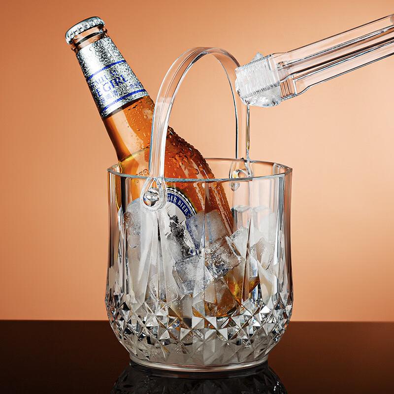 Thickened Acrylic Ice Bucket with Clip