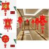 Festive Felt Lantern For Spring Festival Rustic Style Non-woven Fabric Oval Shape