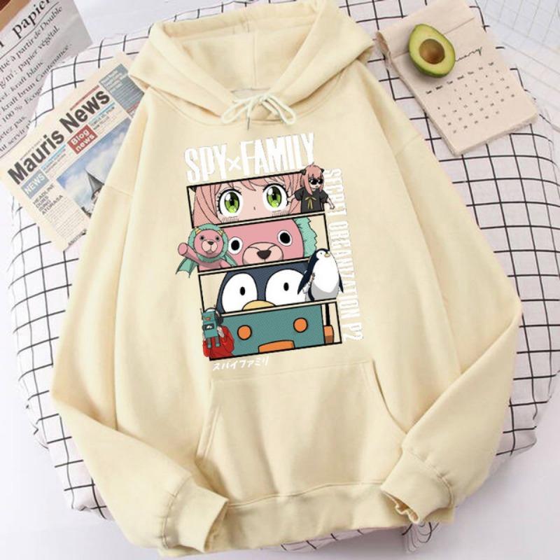 Nowy sweter z nadrukiem kreskówkowej dziewczyny anime dla kobiet, wersja koreańska, styl college'owy, bluza z kapturem