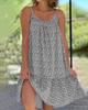 2025 Summer Floral Sleeveless Spaghetti Strap Dress - European American Pastoral Style