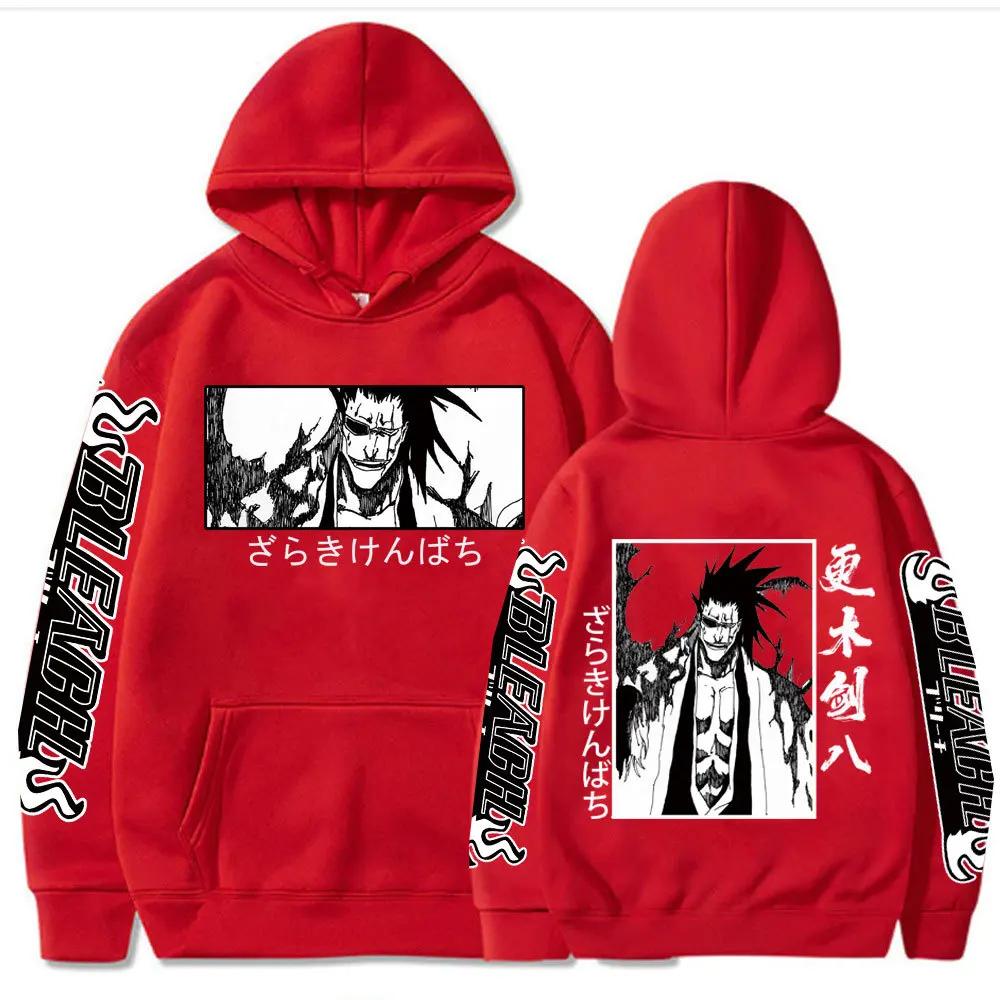 Japonské Anime Y2K Pánské Mikiny Zaraki Kenpachi Manga Grafické Nadměrné Vtipné Harajuku Kreslené Svetry Pánské Mikiny