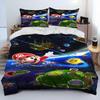 Set Biancheria da Letto Copripiumino Cartone Animato Mario Stile Retro 23 Set Letto Copripiumino Federa Set Biancheria da Letto Matrimoniale Regalo per Adulti Bambini