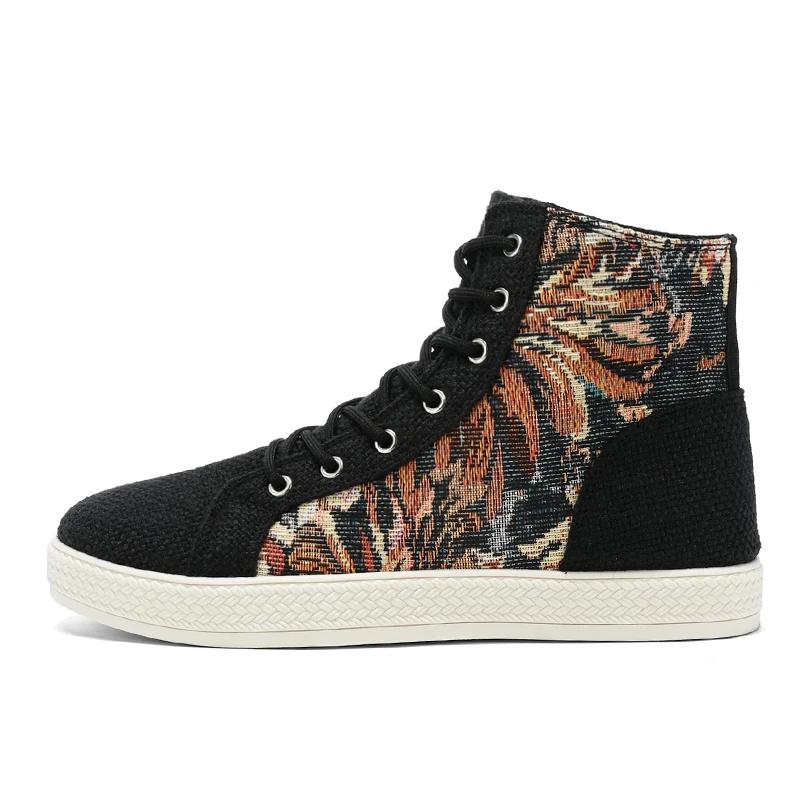 

Модная осенняя обувь для мужчин, спортивная, с высоким берцем, для подростков, для активного отдыха, мужские кроссовки, износостойкая, мужская, для ходьбы, повседневная обувь, взрывной стиль 44 чёрный