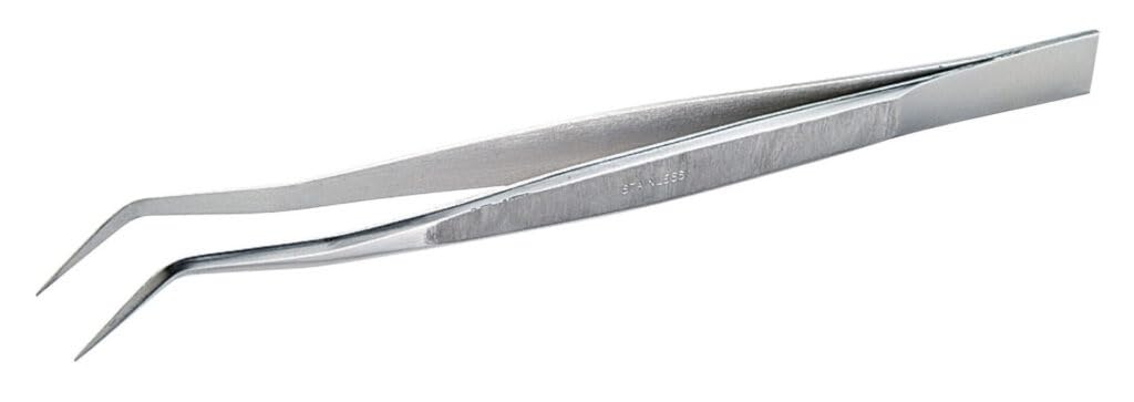 Mineshima Precision Bent Hobby Tweezers, 155mm, Tool, F-130B